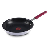 T-fal VX3 professional nonstick frypan with aluminum exterior and removable red silicone handle