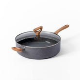 Revive Ceramic Non-Stick interior, 6 quart jumbo cooker with lid, Stone Grey