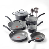 T-fal Ultimate Hard Anodized Ceramic, 12 Piece Cookware Set, Black