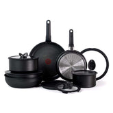 Ingenio Expertise Non-Stick 14 Piece Detachable Handle Cookware Set, Onyx Black