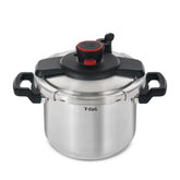 Clipso, Stainless Steel 6.3 Quart Pressure Cooker, Silver