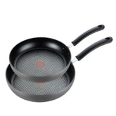 Ultimate Hard Anodized Non-Stick 2 Piece Fry Pan Cookware Set, 10 inch and 12 inch Frypans, Grey