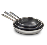 HybridMesh Stainless Steel Cookware, 3 Piece Frypan Set, 8 Inch, 10.25 Inch and 12 Inch