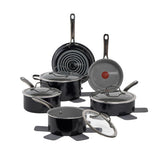 Preserve Ceramic Non-Stick, 13 Piece Cookware Set, Truffle Black