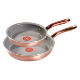 Preserve Ceramic Non-Stick Cookware, 2 Piece Frypan Set, 8.5 Inch and 11 Inch, Rose Gold