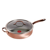 Preserve Ceramic Non-Stick Cookware, 5.5 Quart Jumbo Cooker with Lid, Rose Gold