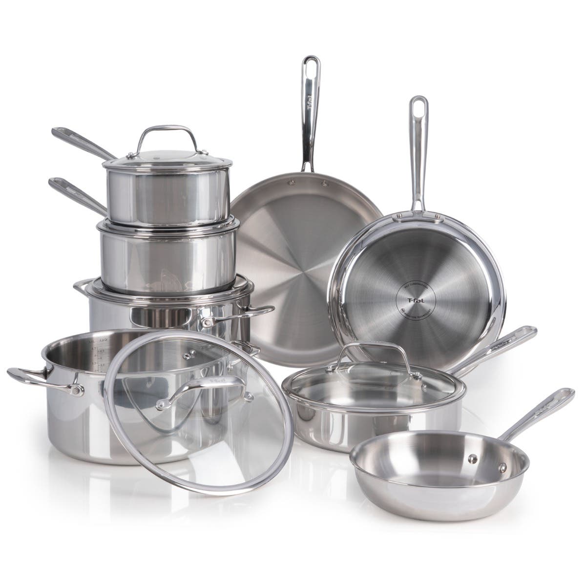 Pro Tri-Ply Stainless Steel, 13 Piece Cookware Set, Silver
