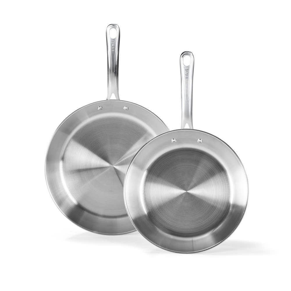 Gourmet Stainless Steel, 11 inch and 12.5 inch Frypan Set