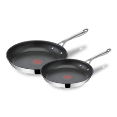 Cooks Direct Stainless Steel with nonstick by Jaime Oliver 9.5 inch and 11 inch frypan set