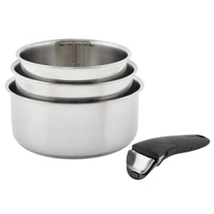 Ingenio Preference Stainless Steel 4 Piece Detachable Handle Cookware Set