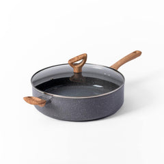 Revive Ceramic Non-Stick interior, 6 quart jumbo cooker with lid, Stone Grey