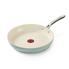 T-fal Inspire Ceramic 12 Inch Frypan with stainless steel handle Mint Green