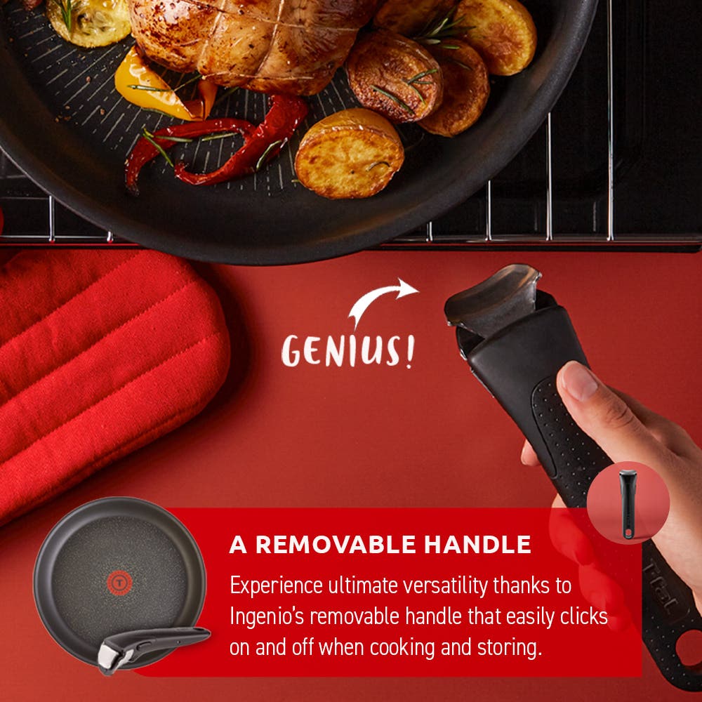 Ingenio Expertise 14 Piece Nonstick Cookware Set, Cherry Red