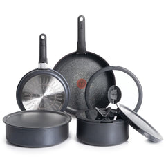 Ingenio Expertise Non-Stick 10 Piece Detachable Handle Cookware Set, Black
