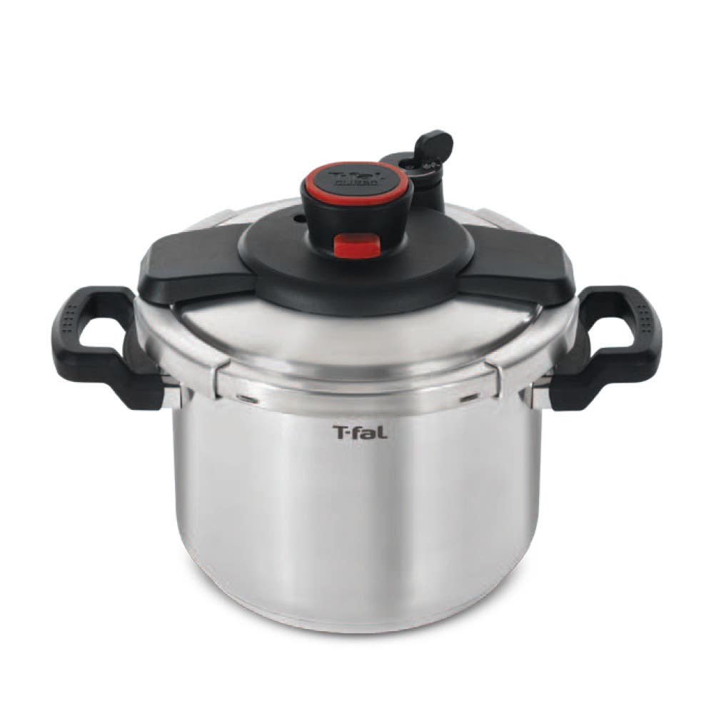 Clipso, Stainless Steel 6.3 Quart Pressure Cooker, Silver