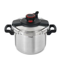 Clipso, Stainless Steel 6.3 Quart Pressure Cooker, Silver
