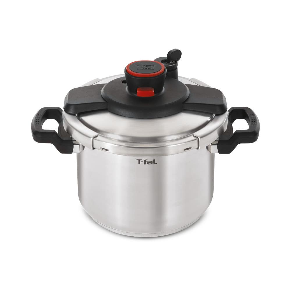 Clipso, Stainless Steel 8 Quart Pressure Cooker, Silver