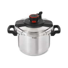 Clipso, Stainless Steel 8 Quart Pressure Cooker, Silver