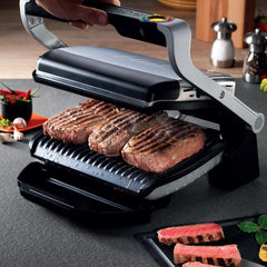 Open OptiGrill cooking stakes in countertop
