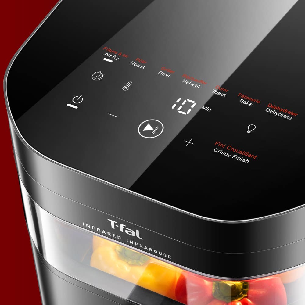 Easy-to-use digital control panel with eight presets shown on a sleek. The design emphasizes simplicity and innovation.