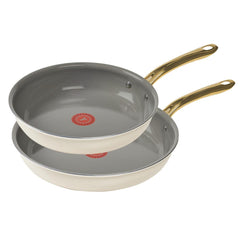 Preserve Ceramic Non-Stick Cookware, 2 Piece Frypan Set, 8.5 Inch and 11 Inch, Almond Butter