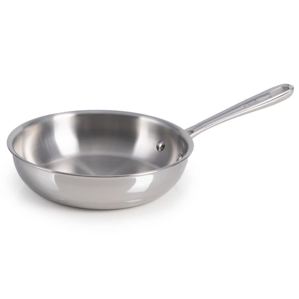 Pro Tri-Ply Stainless Steel Cookware, 8 inch Frypan, Silver