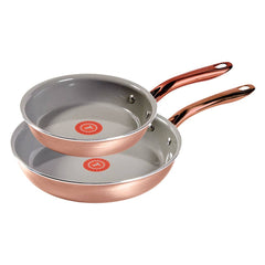 Preserve Ceramic Non-Stick Cookware, 2 Piece Frypan Set, 8.5 Inch and 11 Inch, Rose Gold